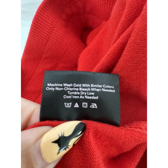 Summersalt Red Fleece Classic Athleisure Beach Loungewear Joggers Sweatpants S - Picture 6 of 7